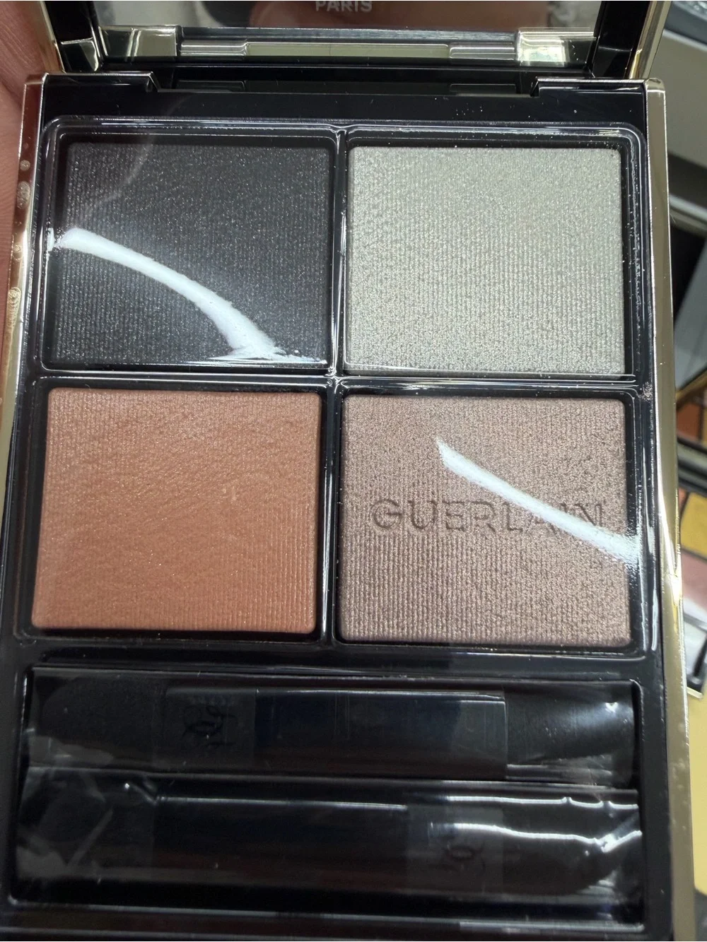 GUERLAIN 4-Color Eyeshadow Palette — Rose, Burgundy, Gold, Copper